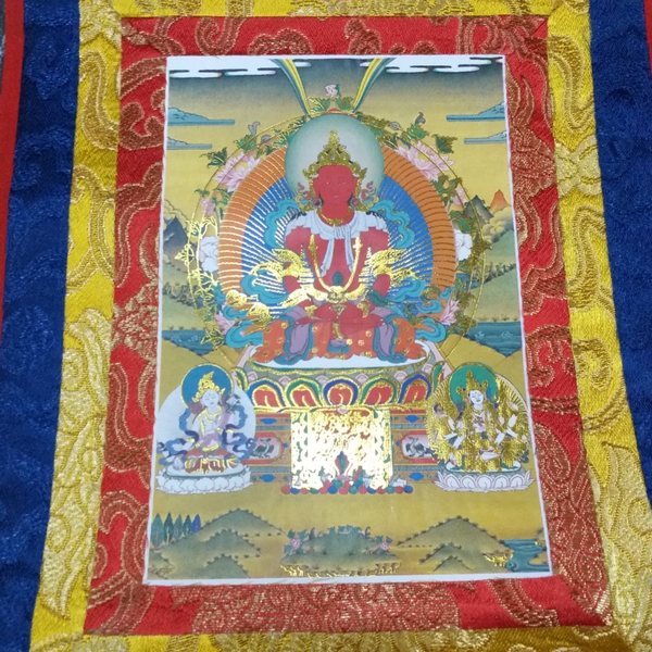 Tranh Thangka Phật Vô Lượng Thọ_35x20cm